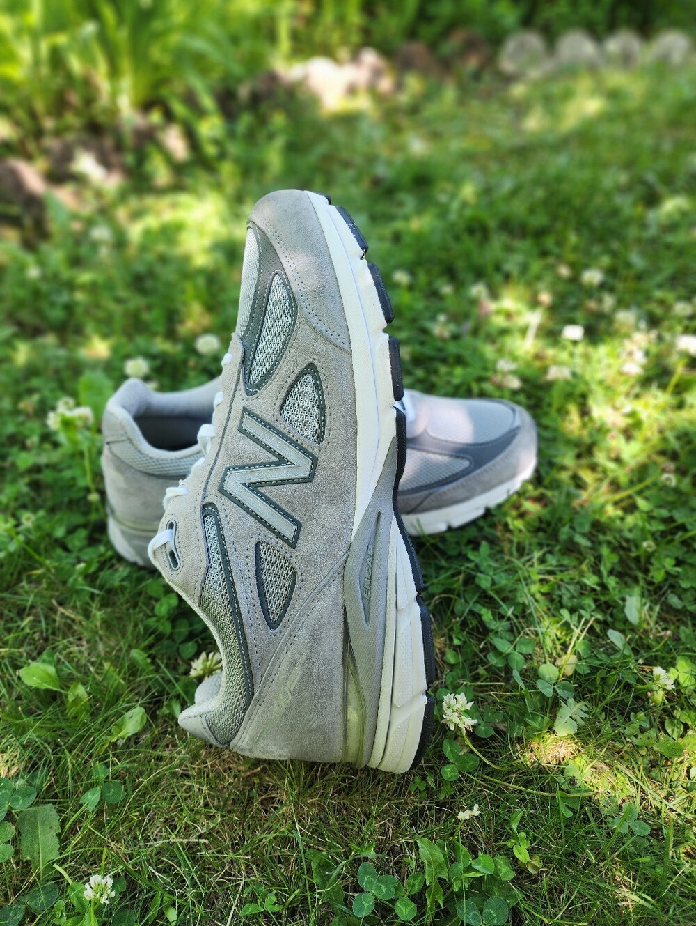 Sz 11.5 - Men's New Balance 990 V4 Grey Mesh&Suede Athletic Sneakers Made In USA - Picture 7 of 15